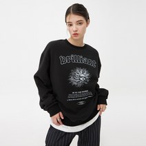 앤커버 브릴리언트 썬 스웨트셔츠-블랙 - BLACK 144195