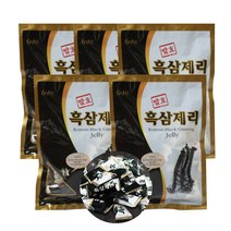 햇사랑식품 6년근 발효 흑삼제리 200gx5봉 홍삼 캔디 젤리 사탕, 5개