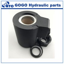 공압부품 굴삭기 5520BEC240BEC290B 펌프 작업용 솔레노이드 솔밸브 코일 내부 구멍 20mm 높이, 01 with wire_02 DC 직류24V