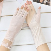 신페이드 반장갑 장갑 여름 봄 여성 운전 등산 자전거 미끄럼방지 가을, 베이지