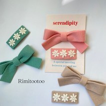 파스텔 보송 리본핀 똑딱핀 유아헤어핀 유아집게핀 아기헤어핀 아기집게핀