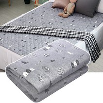 빨아쓰는 무자계 캠핑 전기장판 1인용 2인용 싱글 더블 침대 전기요, 대형(135 x 180 cm), 하우스윌 그레이