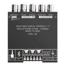 방송 음향 오디오 출력 증폭기 스피커zk-tb21 tpa3116d2 블루투스 5.0 서브우퍼 보드 50wx2 100w 2.1 채널 전원 o 스테레오 보드, 검은 색