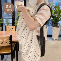 아기띠워머 햇빛 패딩 바람막이 모기장 망토 가리개 겨울 블랭킷 우비 덮개, 90cm, 도트무늬(가을용)