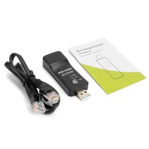 USB TV WiFi 동글 어댑터 300Mbps 범용 무선 수신기 RJ45 WPS 삼성 LG 소니 스마트 Dropshipping, [01] Black