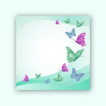 피에스준 예쁜 떡메모지 디자인 모음 메모지, 1개, 떡메 057. 바람과 나비 디자인