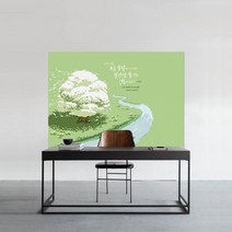 [주문제작] 더워드 영상배경현수막_ With You, 쉴만한물가