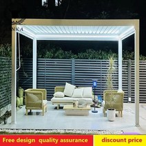 파고라 퍼걸러 테라스 조립식 스카이어닝 알루미늄 Pergola 바람과 눈 방지 야외 파티오 캐노피 방수 정원