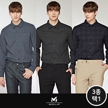 밀레골프 밀레골프 울라이크 기모 체크셔츠 택1(남성)