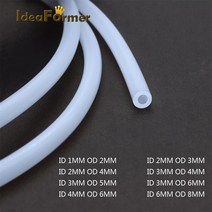 3d 프린터 부품 1미터 보우덴 압출기 ptfe 튜브 파이프 j-head hotend v5 v6 1.75mm3mm 필라멘트 id 2mm 1mm 3mm od 4mm, ID4mm 외경6mm