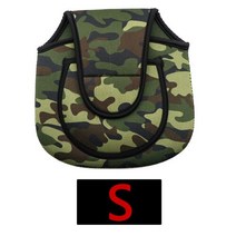 카모 낚시 릴 가방 방수 스피닝 휠 가방 보호 케이스 100-10000 크기 스피닝 낚시 릴 가방, 카모 그린-S