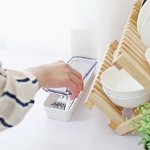 북유럽품 심플 사각 뚜껑 미니 수저통 주방필수품 깔끔하고편리, 블랙