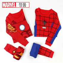 국내생산 MARVEL 마블 실내복 상하 아동잠옷 스파이더맨 아이언맨