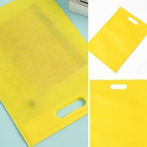 부직포 가방 10P세트(25X35CM) (옐로우) 부직포봉투 부직포주머니 부직포가방소량