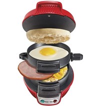 [이라운드몰]해밀턴 비치 25476 아침 샌드위치 메이커 1360g, Single   Red
