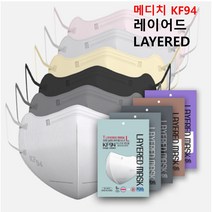 [100매]KF94 새부리형 대형 중형 메디치 레이어드 블랙 4중구조/성인 국산원단 써멀본드 황사방역보건용 100매, 대형블랙