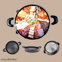 전판 마블코팅 닭갈비판 양수 프라이팬 대형팬 명절 32cm 36cm 40cm 구이팬 업소용 부대찌개 부침개 전 닭갈비 쭈꾸미 곱창 판 국내생산, 36cm전판&알루미늄뚜껑  (뚜껑 포함 )