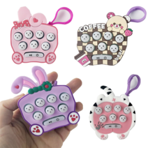 (4개세트) 깜찍발랄 두더지 게임 키링 두더지잡기 학생 팬시 선물, 랜덤