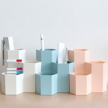이케아 스탠드 꽂이형 화장품 문구 정리함 소품함 사무용품 수납함 책상 화장대정리 오거나이저, 블루