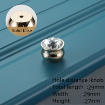 보트수리 유럽 럭셔리 크리스탈 솔리드 아연 합금 캐비닛 핸들 주방 찬장 문 가구 하드웨어, 09 3-knob