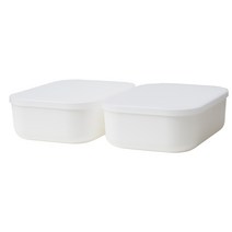 가규 라운드 리빙박스 S-HALF, 화이트, 2p