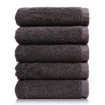 코튼리빙 40수 코마사 호텔수건 200g, 5개, 40수 200G 진회색