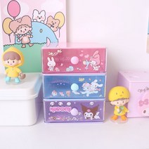 산리오 쿠로미 마이멜로디 시나모롤 서랍 미니서랍 다용도 정리함 데스크 멀티박스, 3종세트