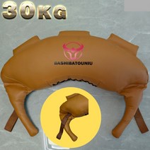 고중량 근력 스쿼트 힙업 샌드백 불가리안백 30kg 피트니스 전신운동, 블랙옐로우 30kg 크루아상 불가리안백