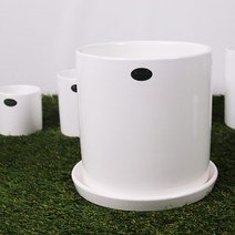 하모화분 원형 화분 18cm, 유광화이트BH1818YW