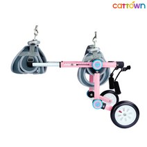 [캣타운]CT-110 강아지 휠체어 뒷다리 재활훈련 애견휠체어 고양이 2륜보행기 의족 관절보호 다리삠 깁스 반려동물수술교정 쓸개골탈구 십자인대 보호밴드 소형견 대형견, 고급형, M, 화이트