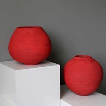 달항아리 예쁜소품 대형 골동품 화병, 모델 B 35x35cm