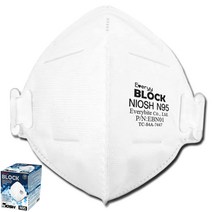 Everyy N95 마스크 NIOSH 인증 20 매입 EBN01 화이트 클립 눈에 띄지 않음