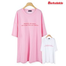 버클리클 인투패션 여성 반팔 롱 티셔츠 여자 티 롱티 면 캐주얼