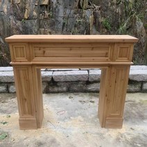 이케아 스타일 벽난로 콘솔 엔틱 현관 거실 선반 장식장 원목 미국 복고풍 단단한 나무, 통나무색 세로 130×안길이 28×높이 110