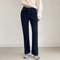 루나진 여자 융털 기모바지 세미부츠컷 6081