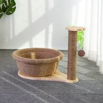 준스브로 고양이 캣타워 등반 스크레쳐 바구니 장난감 52x40cm, 1