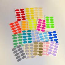 [파스텔서울] 타원형 스티커 25x12mm, 레드