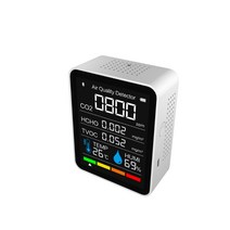 대기 질 모니터 습도 습도 디지털 공기 품질 미터 CO2/HCHO/TVOC 정확한, D