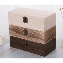 직사각형 나무 상자 오동나무 원목 다목적 수납 선물 악세서리 정리 미술 학원 만들기 재료, 라이트