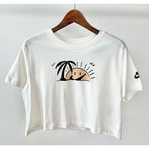 나이키 크롭 티셔츠 DQ3310 133 크림 화이트 WOMENS S M L XL(아시안핏)