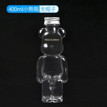 곰 플라스틱 병 밀크티 카페 더치 곰돌이 베어 400ml 일회용 음료 컵 투명 캐릭터, 400ml 곰병 + 아이패치 30세트