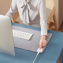 샤오미 SINCO 빅사이즈 스마트 온열 마우스패드/책상 발열 전기매트 데스크패드, 블랙