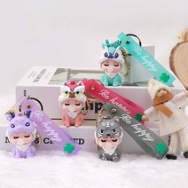 마일드콜 애니멀베이비 키링 굿즈 열쇠고리 아기 키홀더 가방 차키 파우치 키홀더, 베이비블랙