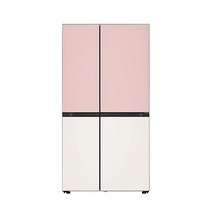 LG전자 S834PB35 디오스 냉장고 매직스페이스 오브제컬렉션 글라스 핑크 베이지 832L