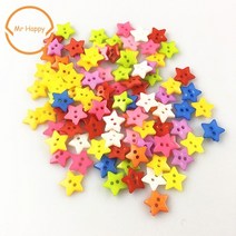 예쁜단추 코트 똑딱이 수입 보석 금장 단추 100pcs 12mm 별 모양 혼합 색상 수 지 단추 바느질 또는 scrapbooking 의류 액세서리, 없음