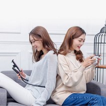 휴대폰 목거치대 목걸이거치대 목에거는 폰 누워서핸드폰 자바라, 스마트폰목거치대 레드