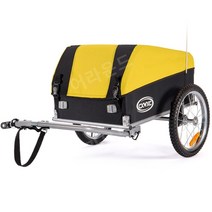 자전거 트레일러 휴대용 접이식 트레일러 왜건 캠핑 수납공간 국토대장정 바이크 캠핑 텐트, 옐로우