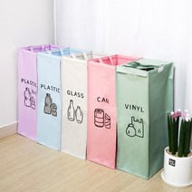 카사루 대형 타포린 부직포 5단 가정용 재활용 분리수거함 세트 재활용 분리수거함, 상세페이지 참조