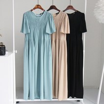 제인준 샬롯 루즈핏 셔링 롱원피스