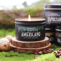 아로니카 캠핑커피 소이캔들 2P세트, 아메리카노&토피넛라떼